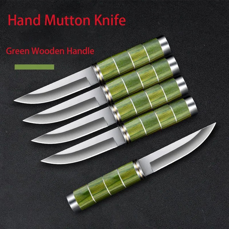 Bamboo Handle Stainless Steel Meat & Deboning Knife | BBQ