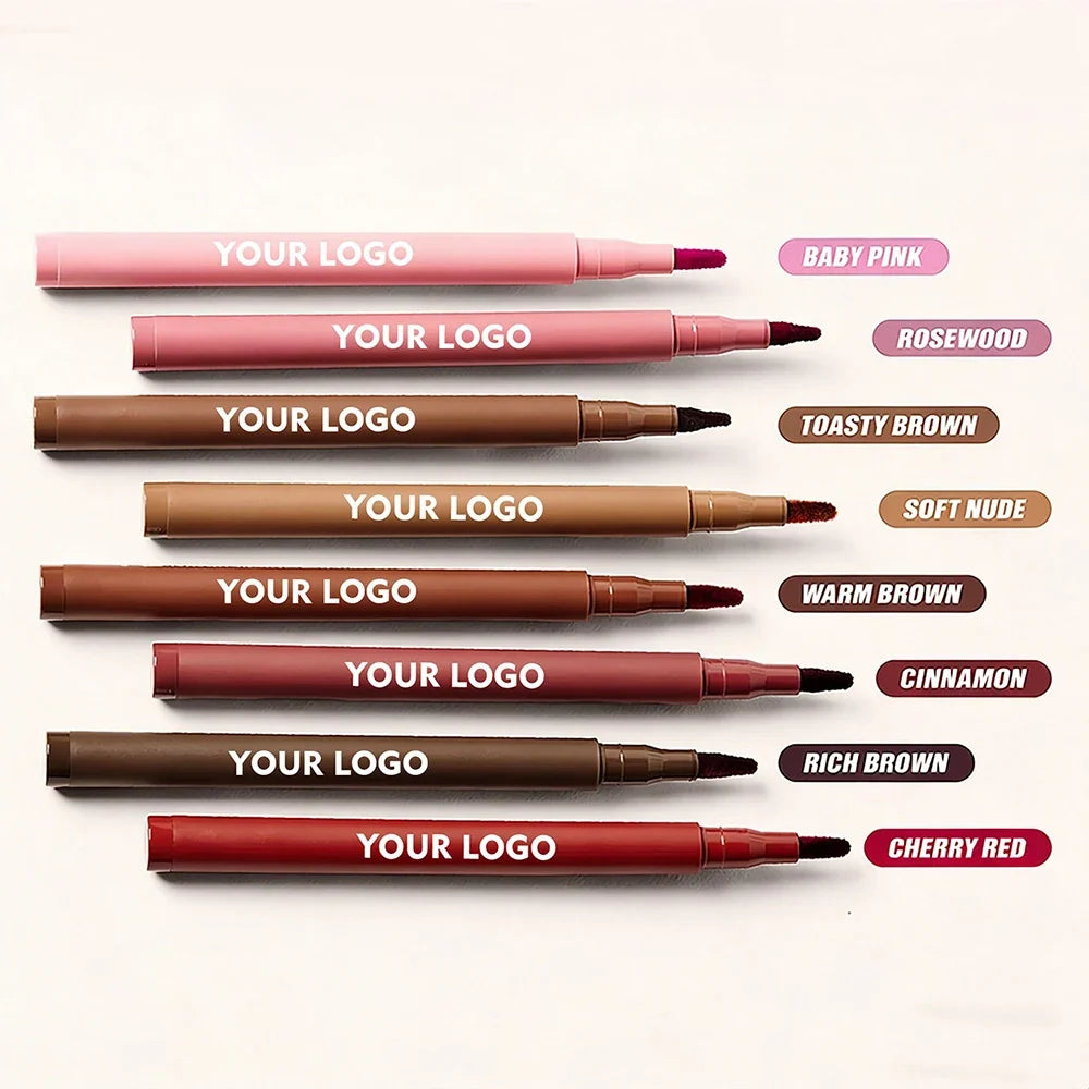 8-Color Frosted Velvet Lip Liner – Vegan & Waterproof | Custom Logo