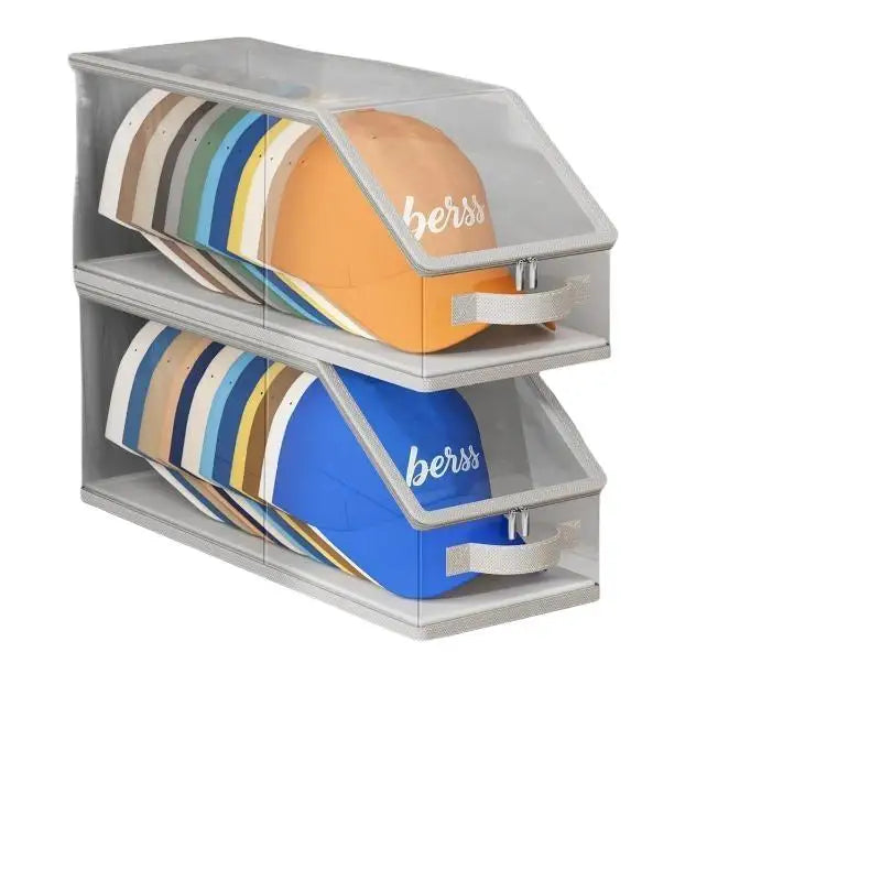 Clear Hat Storage Box – Holds 12 Baseball Caps, Stackable