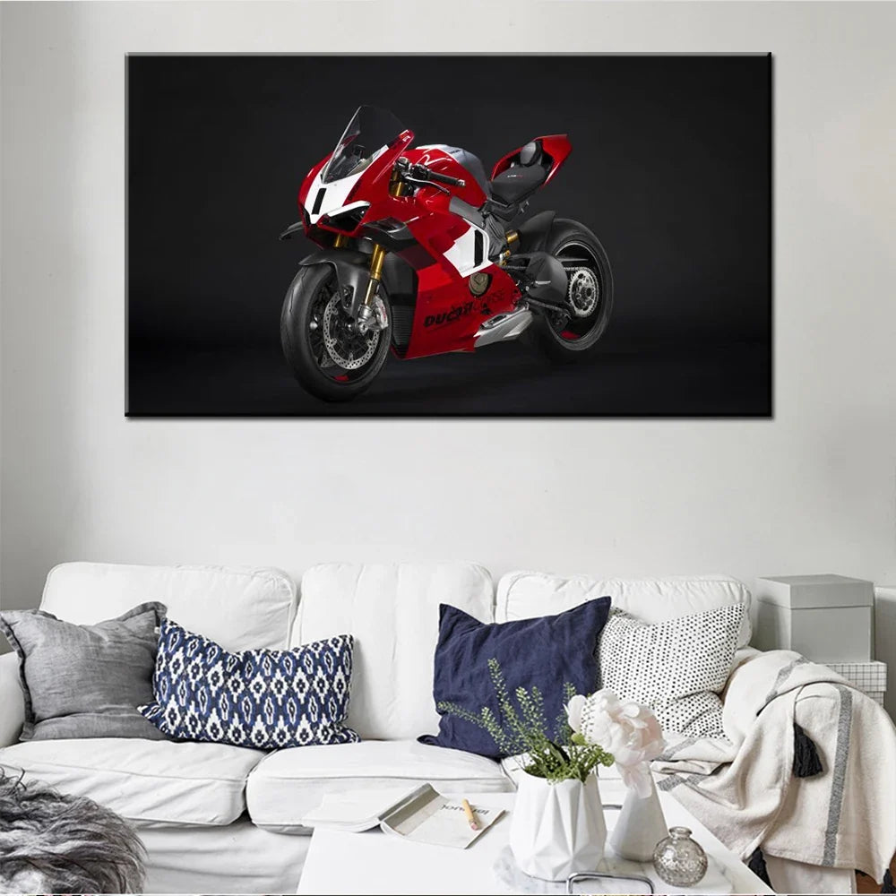 Ducati Panigale V4 R Streetfighter Canvas Wall Art | Moto Decor