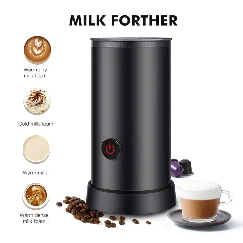 GUOHE Electric Milk Frother – Hot & Cold Foam | Latte Maker