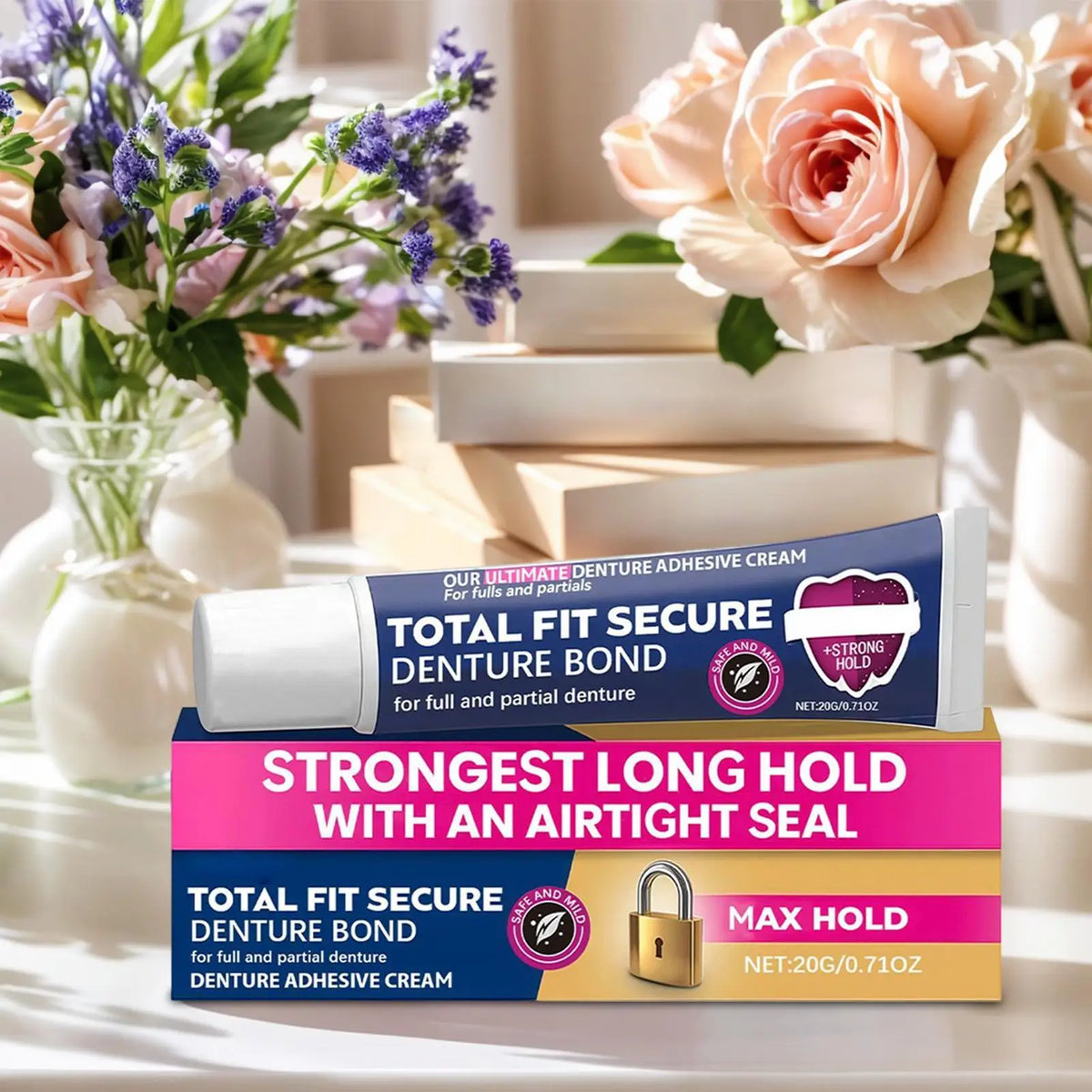 Denture Adhesive Cream – Long-Hold Secure Fit for Partials