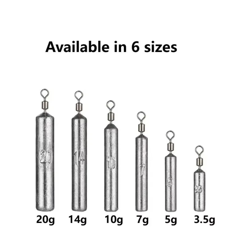 15-Piece Drop Shot Sinker Kit – 3.5g to 20g Fishing Weights