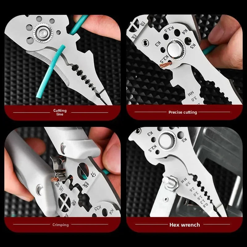 Professional Electrician Pliers – Wire Stripper & Crimping Tool