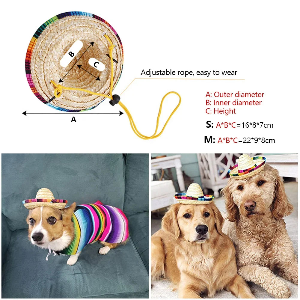 Cute Mexican Small Hat Hair Hoops Colorful Party Hats Headbands