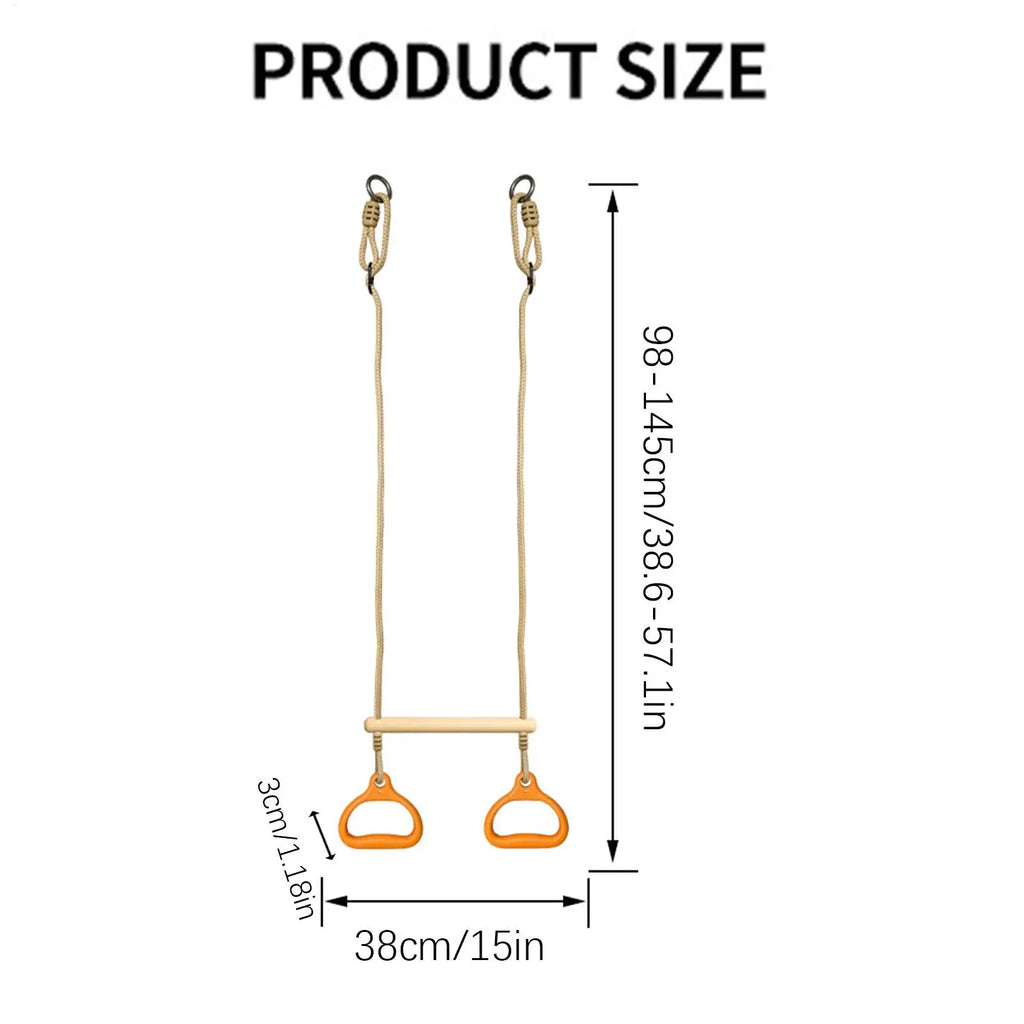 Ergonomic Monkey Bar Trapeze Swing for Kids & Adults