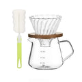 Pour Over Coffee Maker Set – Borosilicate Glass Dripper & Carafe