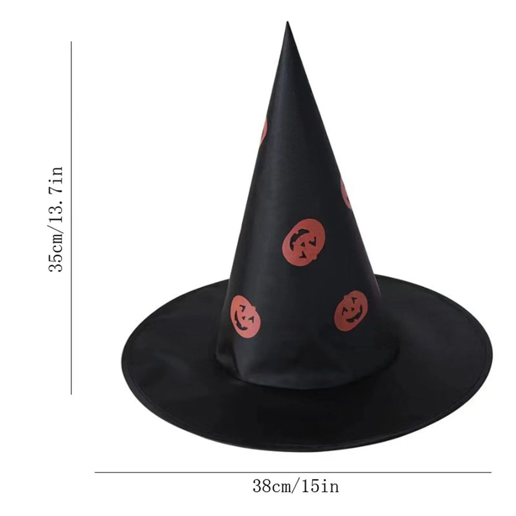 Halloween Witch Hat – Black Wizard Cap Kids & Adults