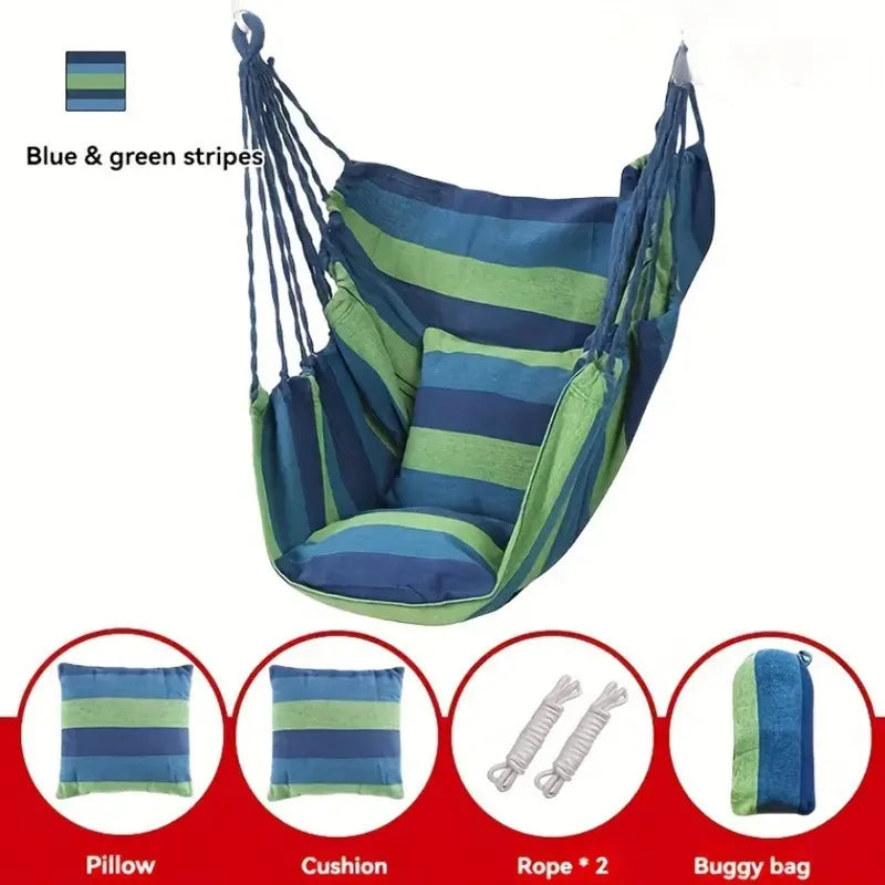 Cotton Hanging Hammock Swing Chair – Indoor & Outdoor
