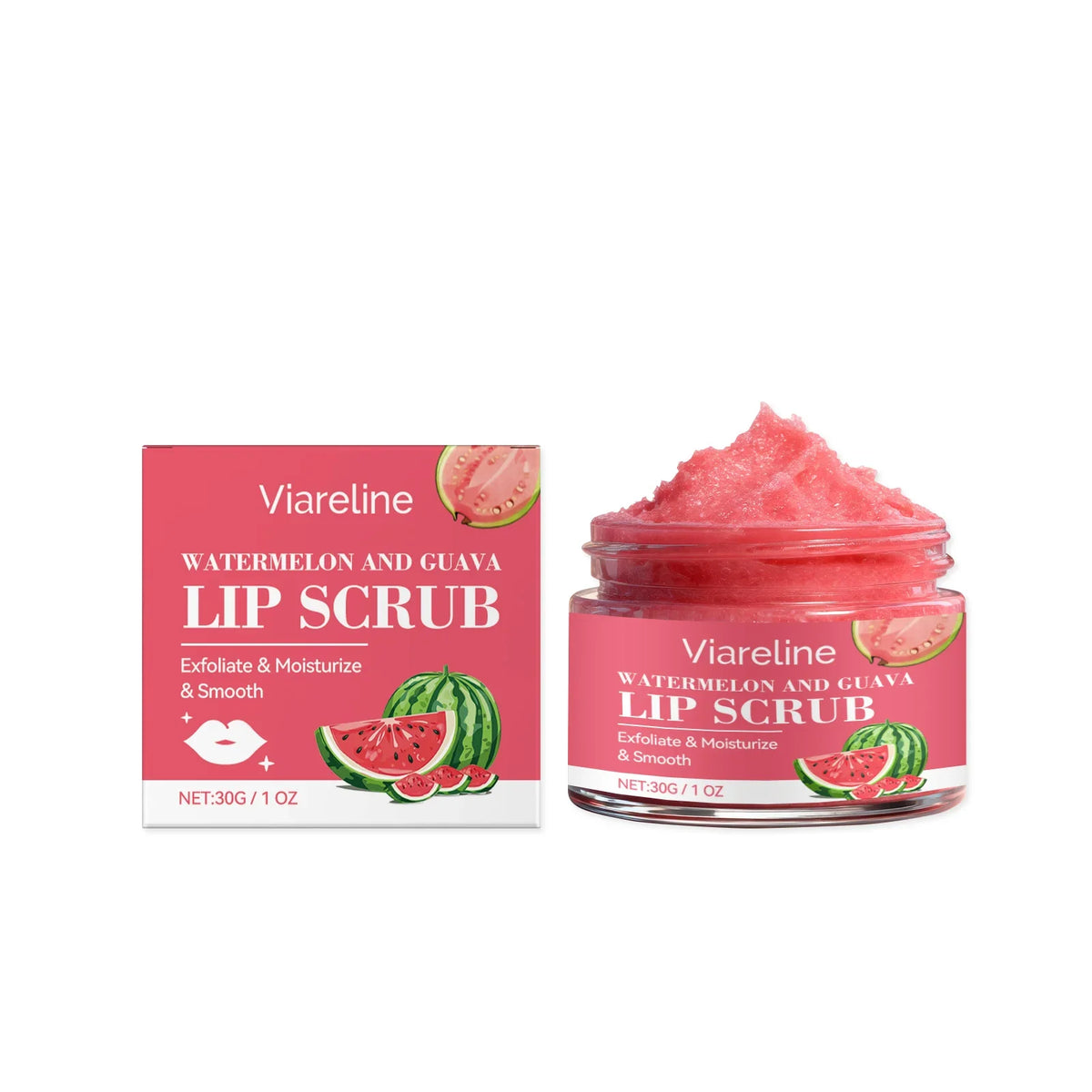 Viareline Watermelon Lip Scrub – Exfoliate & Moisturize Lips