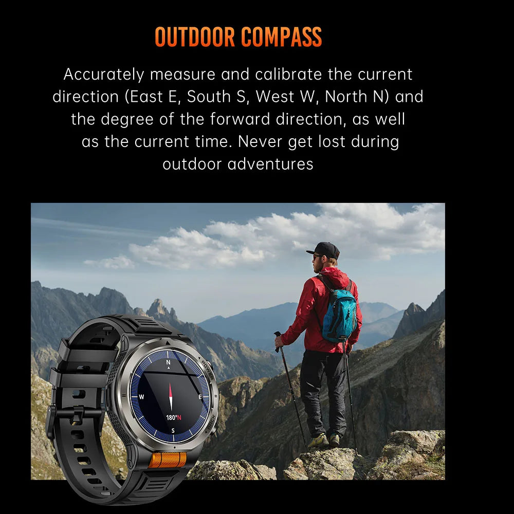 ZODVBOZ KT91 Smart Watch – AMOLED, 1100mAh, 3ATM Waterproof
