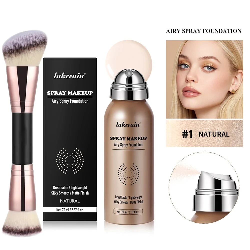 Airbrush Spray Foundation 2-Pack 70ml | Matte Full Coverage