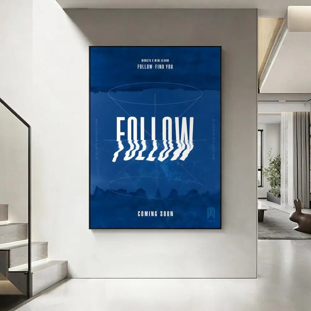 Monsta X HD Wall Poster – Waterproof Sticky K-Pop Room Decor