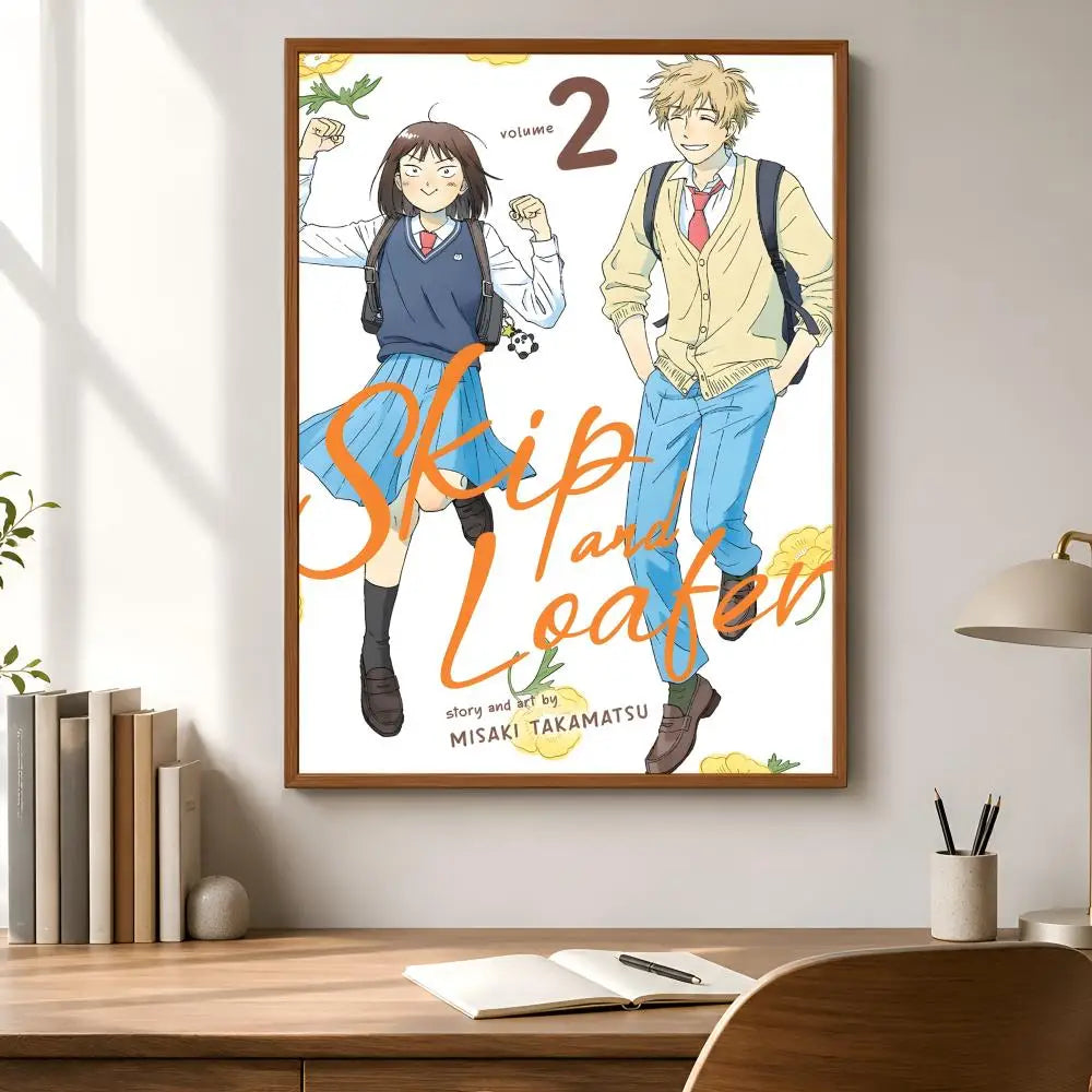 Skip and Loafer Anime Poster – Waterproof Peel-and-Stick PVC Art