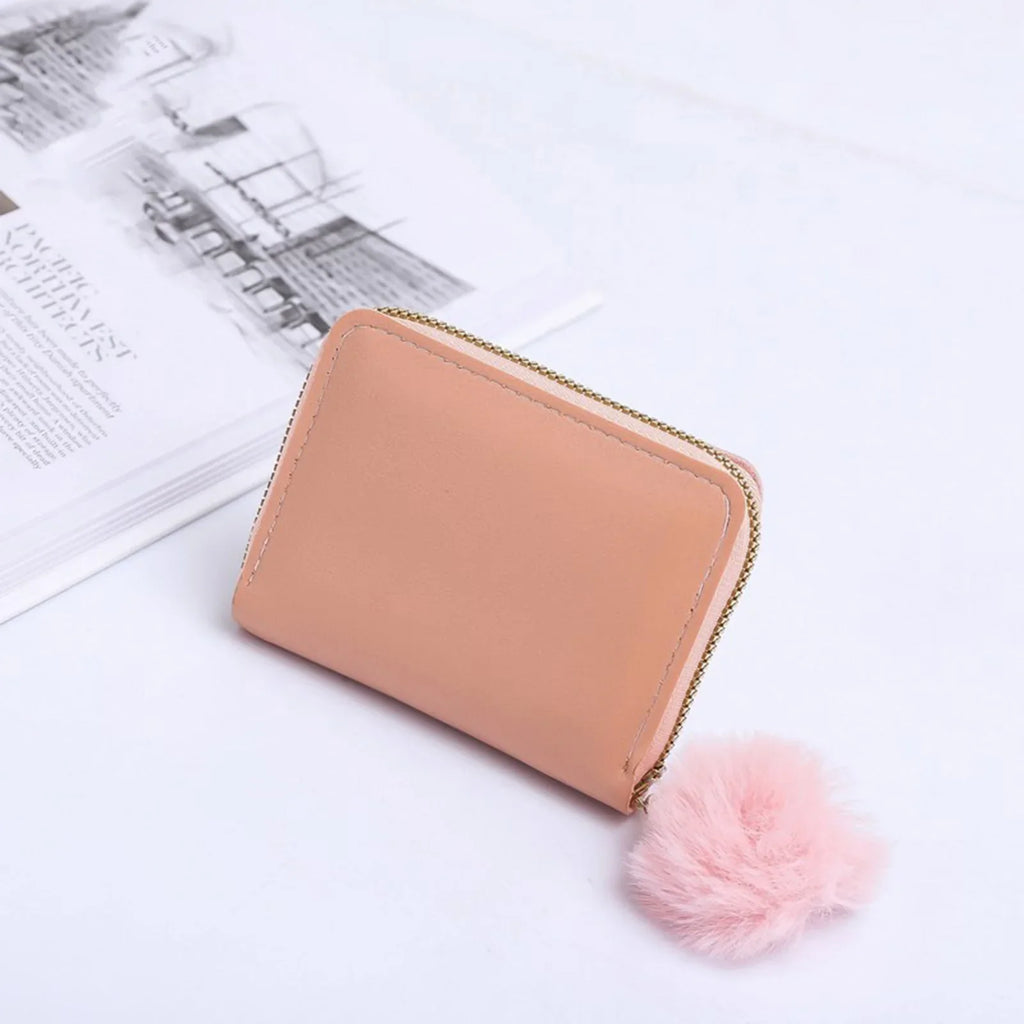 Women's Slim Minimalist Short Wallet | PVC Zipper Coin Purse
