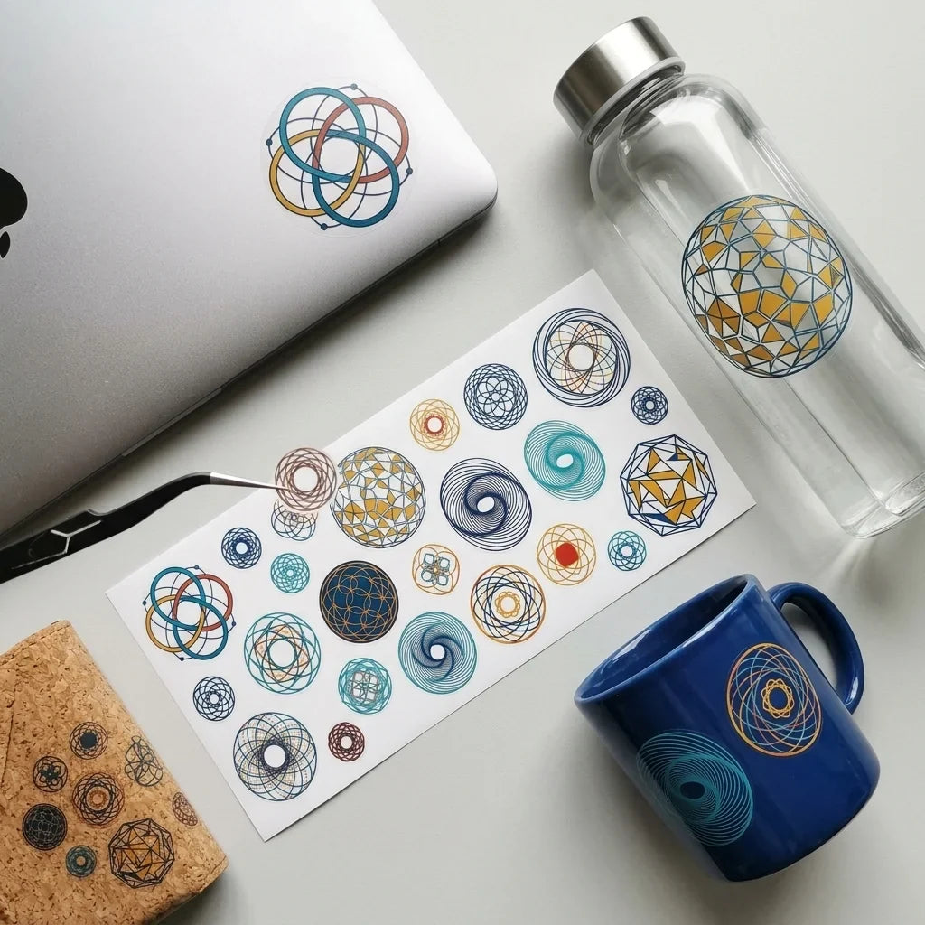 Sacred Geometry UV Transfer Stickers – Waterproof Decals