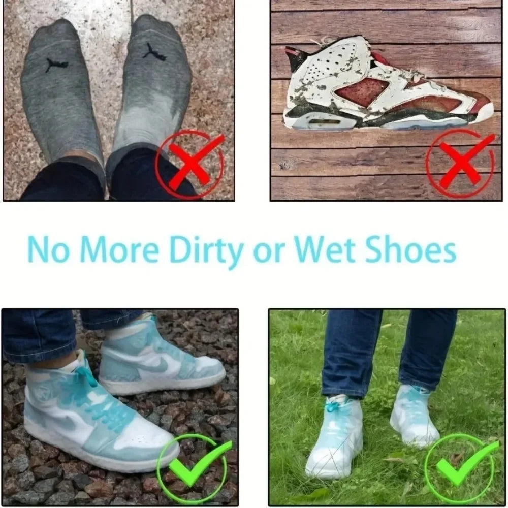 Shoes Waterproof Covers Outdoor Rain Boots Children Rainy Day Biker