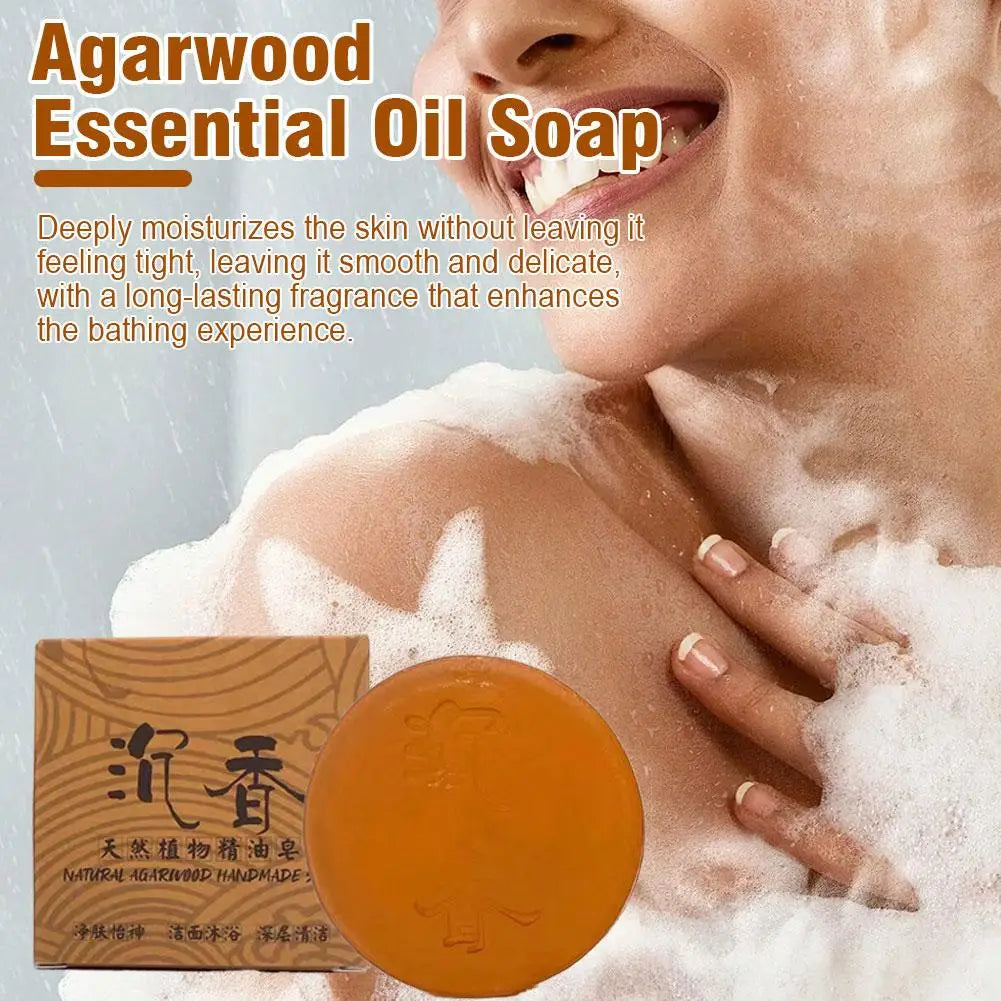 Agarwood Sandalwood Essential Oil Soap 100g – Natural Bar