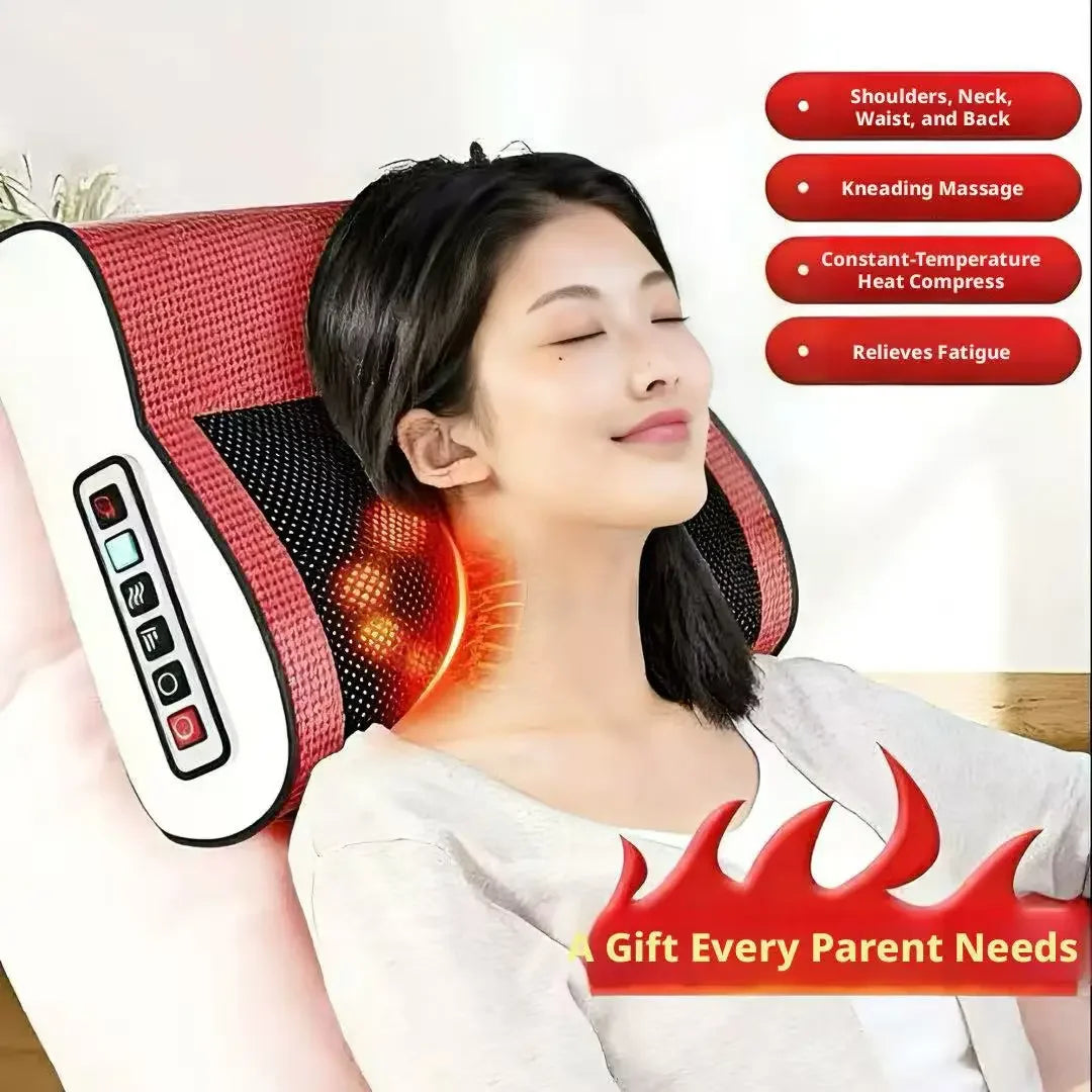Infrared Heating Kneading Massage Pillow – Neck, Shoulder & Back