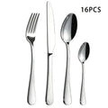 16-Piece Stainless Steel Cutlery Set – Knives, Forks & Spoons
