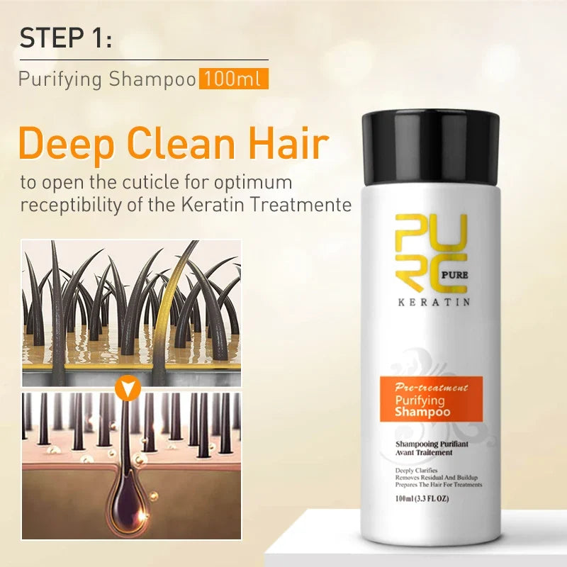 PURC Brazilian Keratin Hair Treatment – Smooth & Repair 100ml