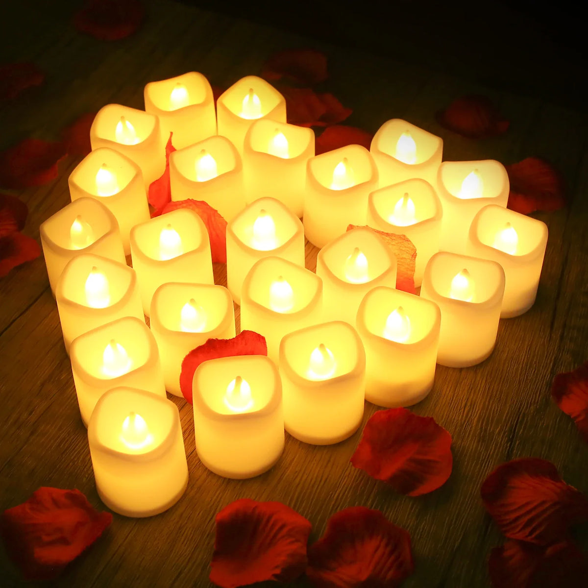 24 Flameless LED Candle Battery Operated Realistic Wishing Tea Lights