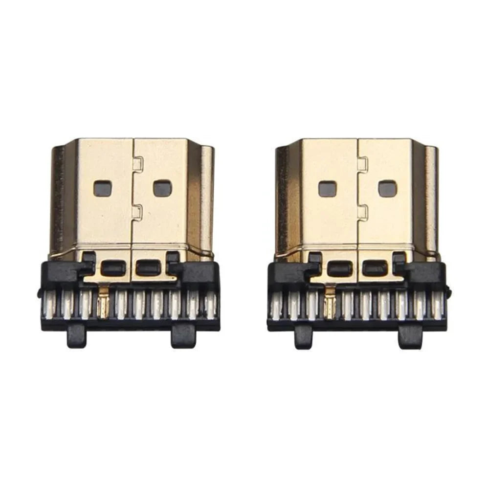 Gold-Plated 19-Pin HDMI Male Solder Connector | 10 or 50 Pack