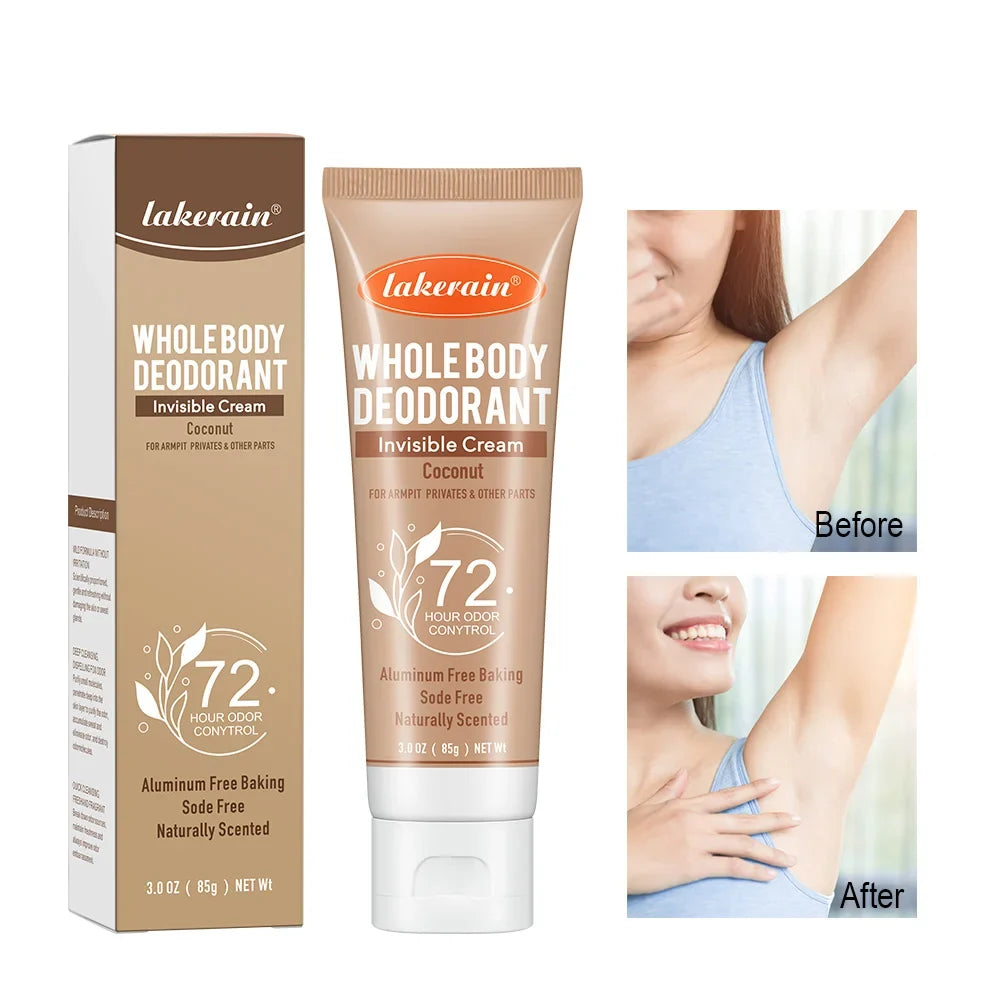 Lakerain Whole Body Deodorant Cream – 72Hr Fruity Fresh 85g