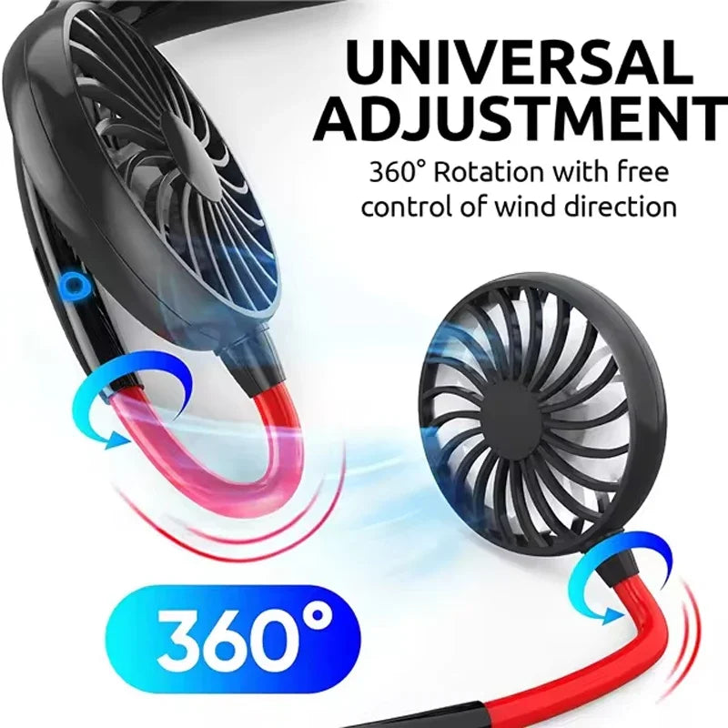 360° Mini USB Fan with LED Light & Aromatherapy | 3 Speeds