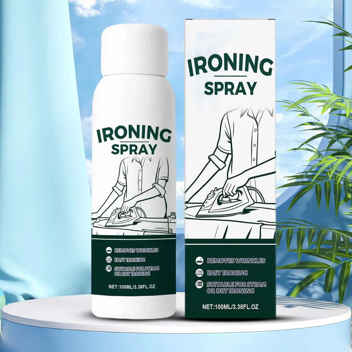 Travel Ironing Starch Spray 100ml – Static Guard for All Fabrics