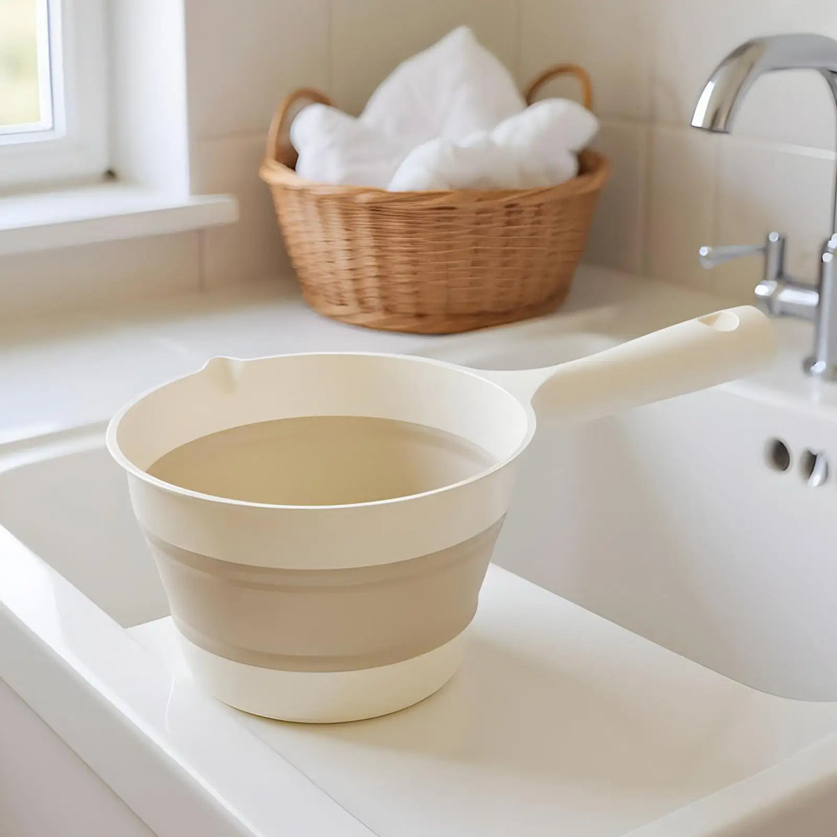 Foldable Water Ladle & Dipper – Spill-Proof, Space-Saving