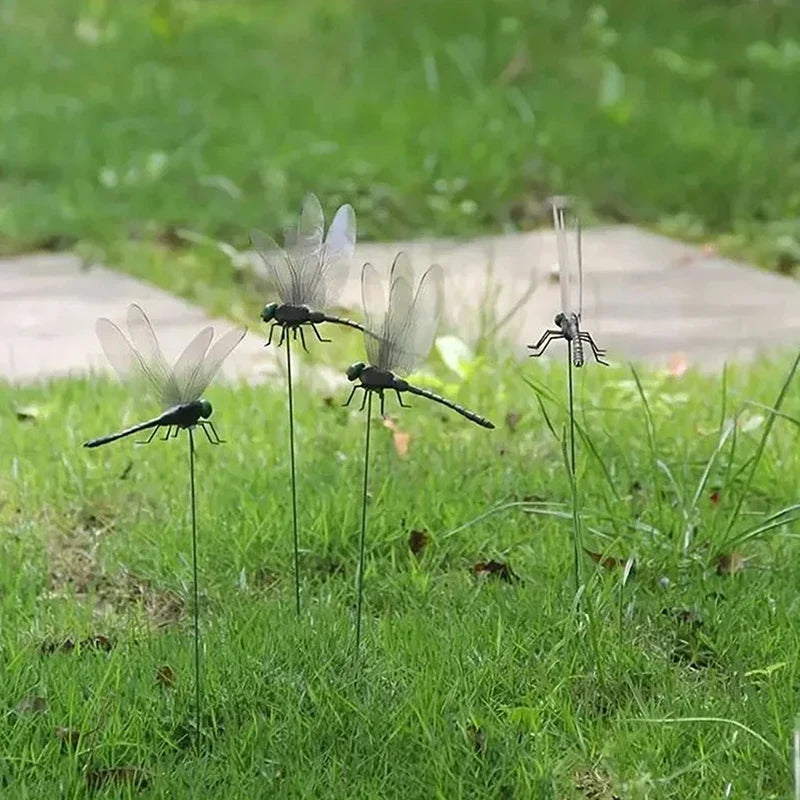Simulation Dragonfly Garden Stakes 2/4 Pcs – Yard Lawn Decor