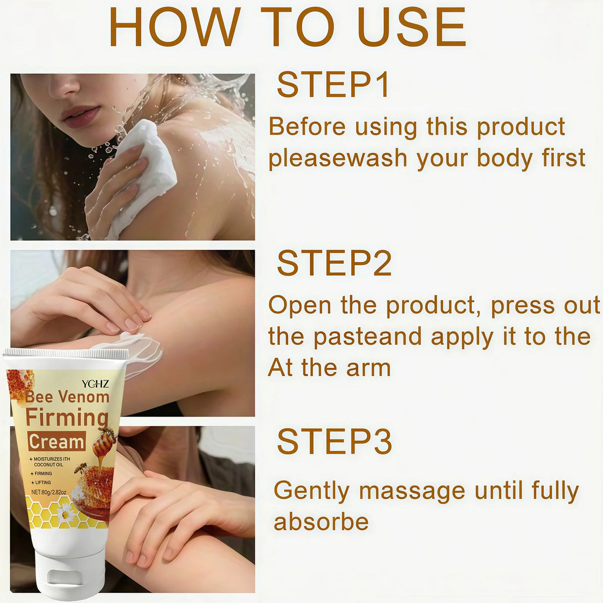 YCHZ Bee Venom Firming Body Cream – Anti-Aging & Moisture