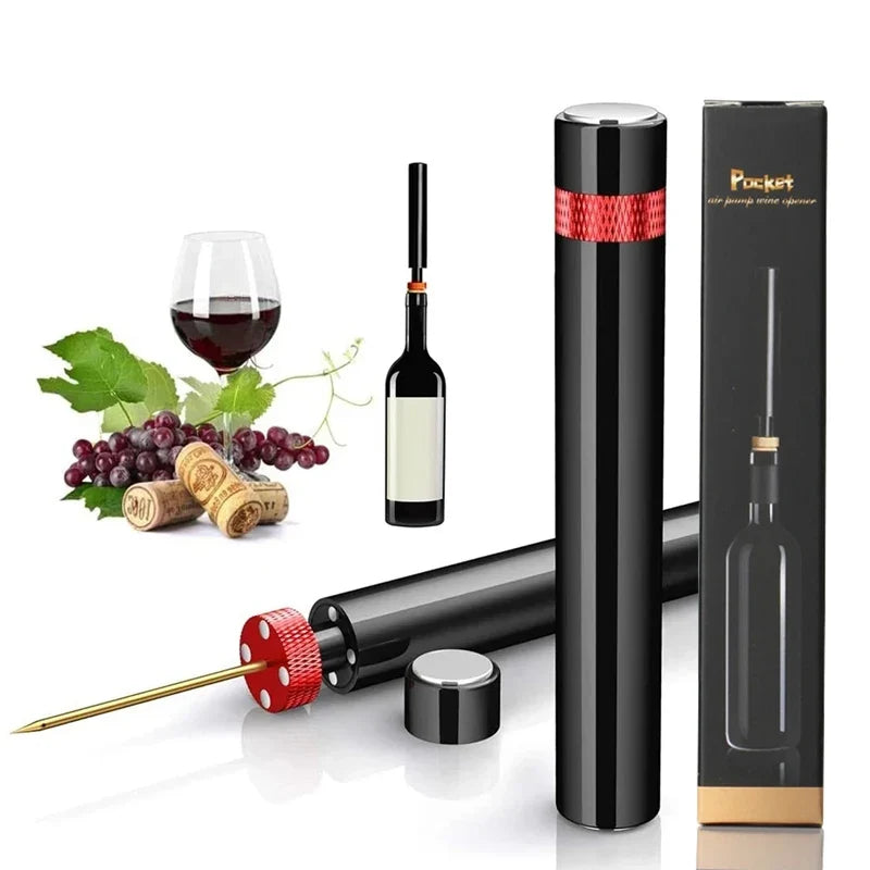 Portable Wine Bottle Opener Air Pump Stainless Steel Pin Jar Cork