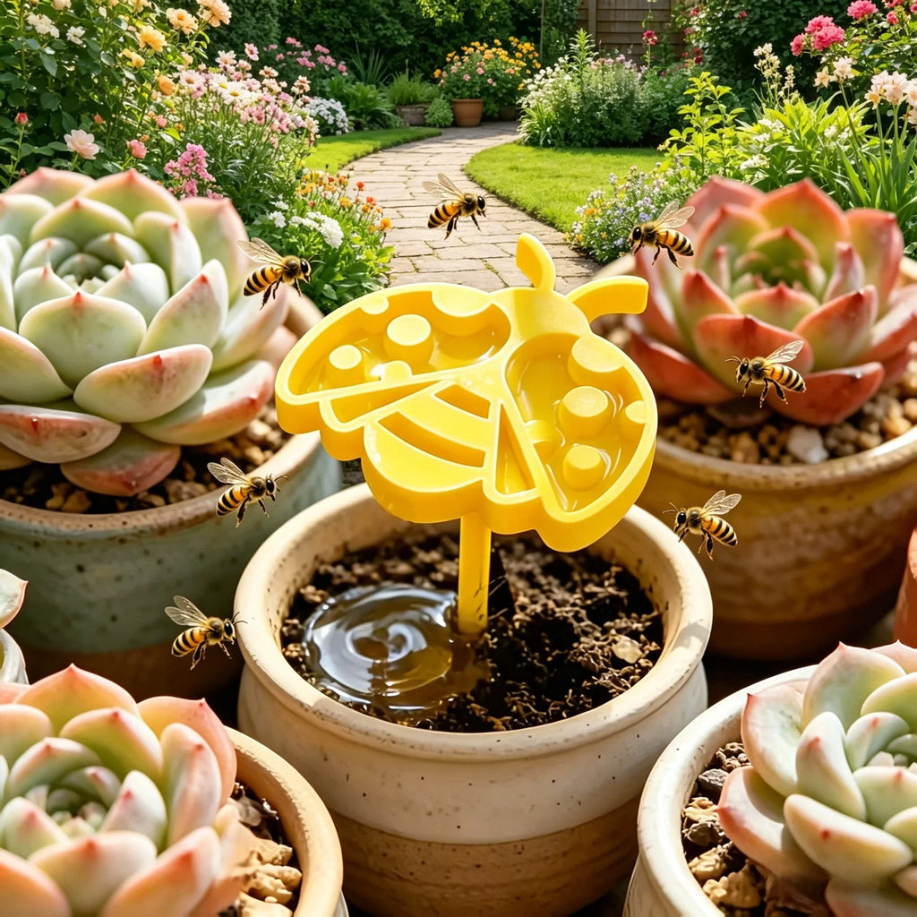 Cute Bee Water Feeder Garden Ground Plug | Pollinator Decor