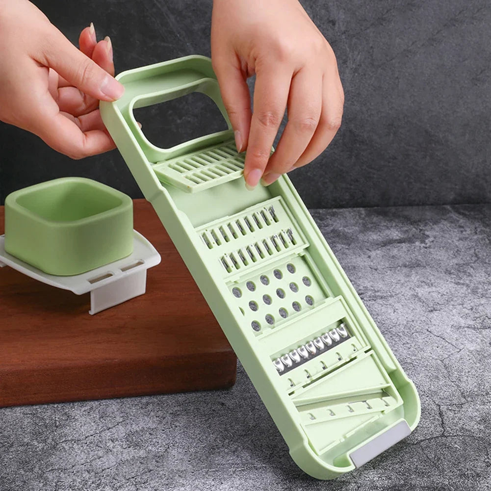 5-in-1 Stainless Steel Vegetable Slicer Chopper & Cutter