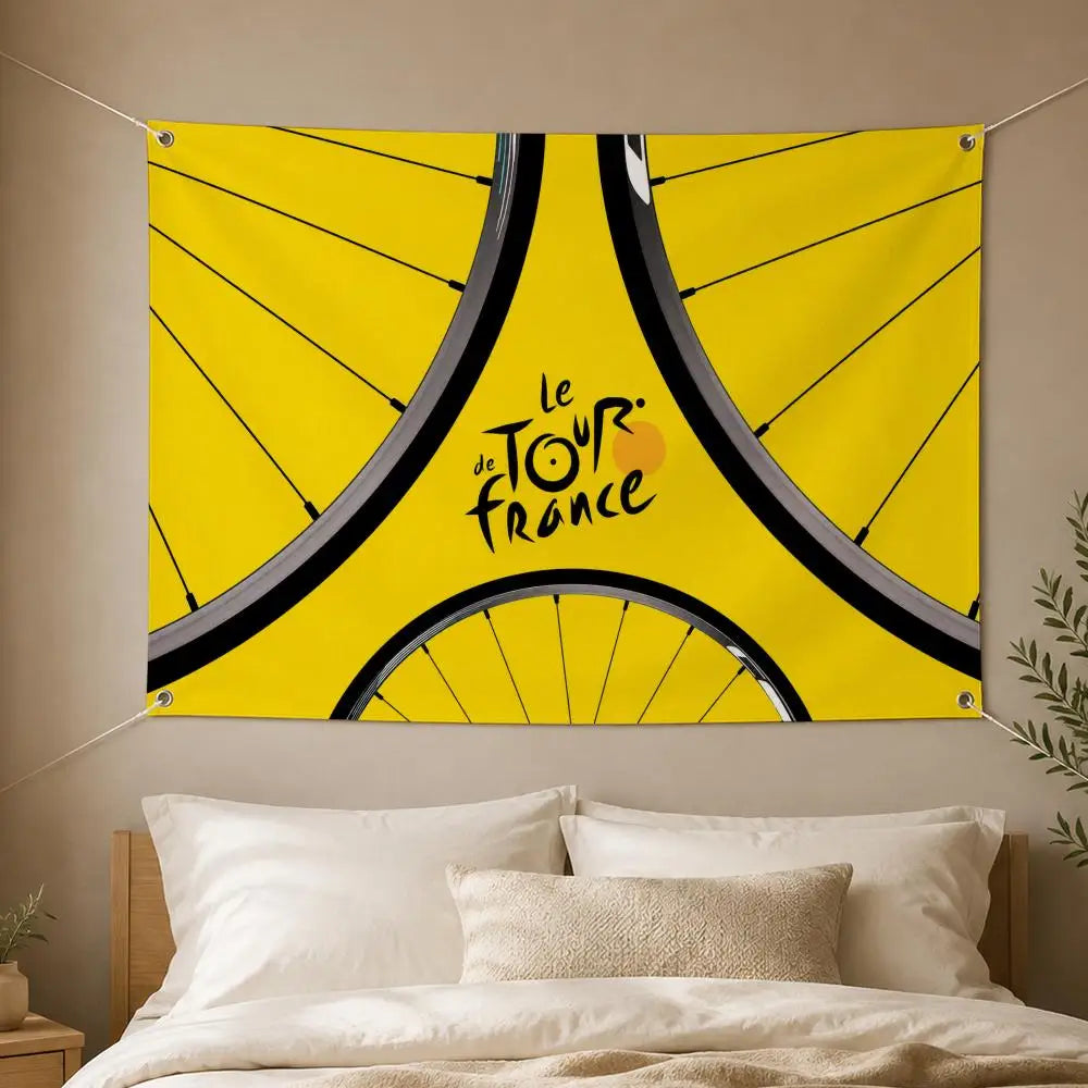 Tour De France Cycling Flag Banner – Indoor & Outdoor Decor
