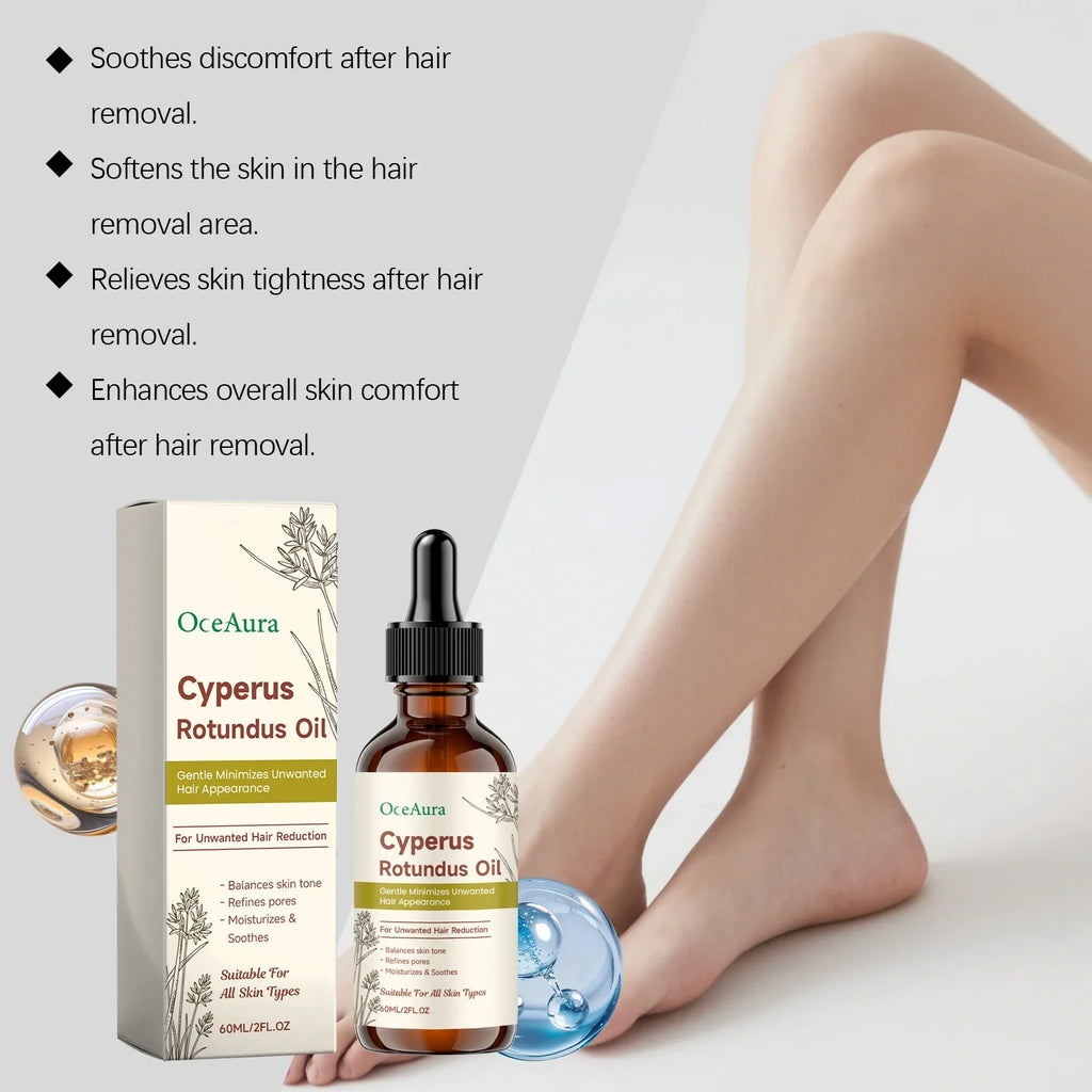 OceAura Hair Removal Oil – Cyperus Rotundus Soothing 60ml