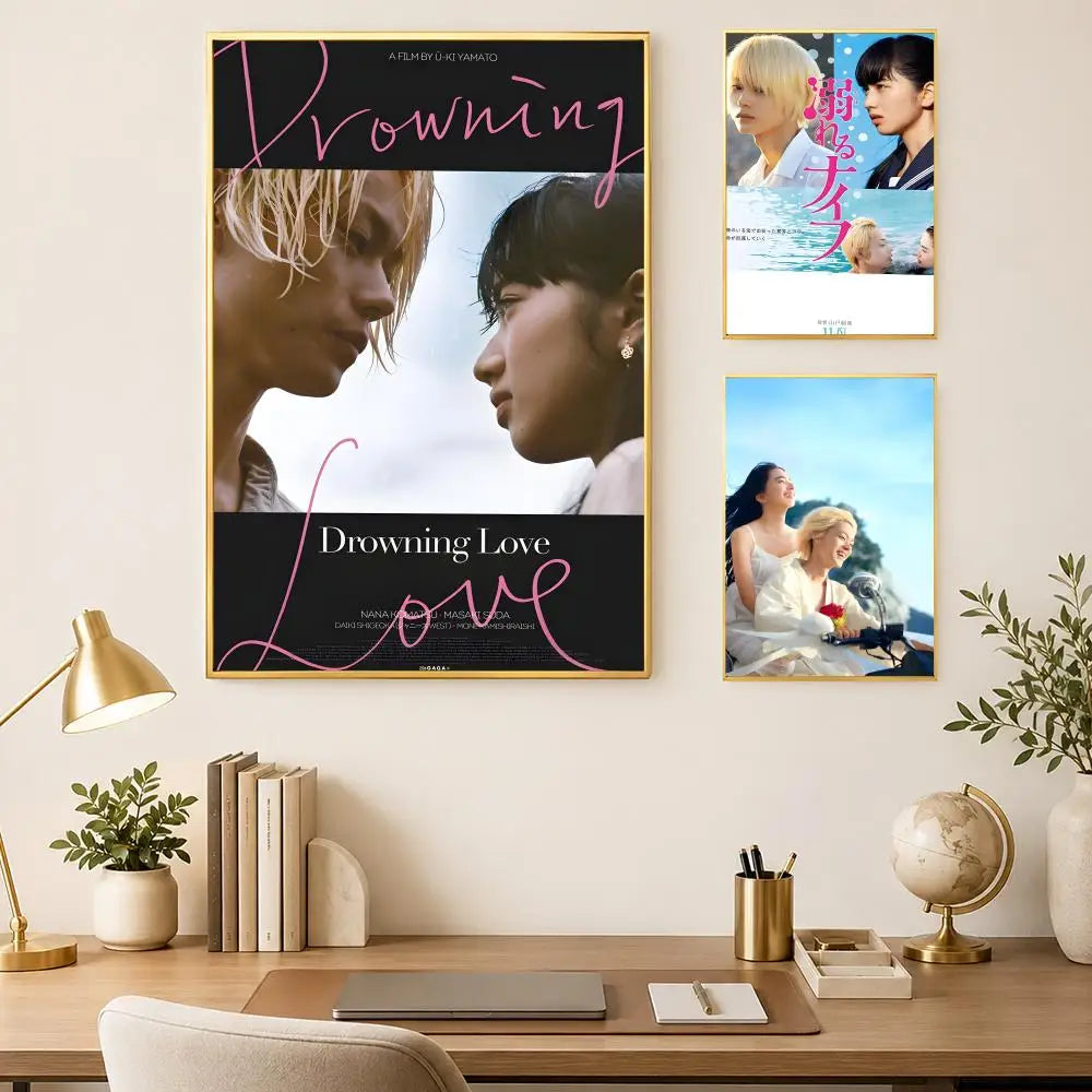 Drowning Love Movie Poster – Self-Stick HD Waterproof Wall Art