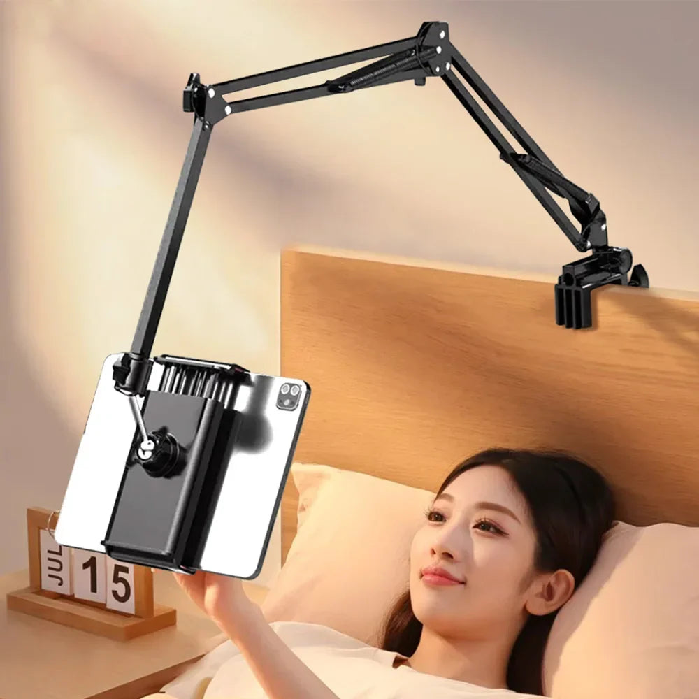 Tablet Holder for Bed – 90cm Metal Arm 360° Rotating Mount