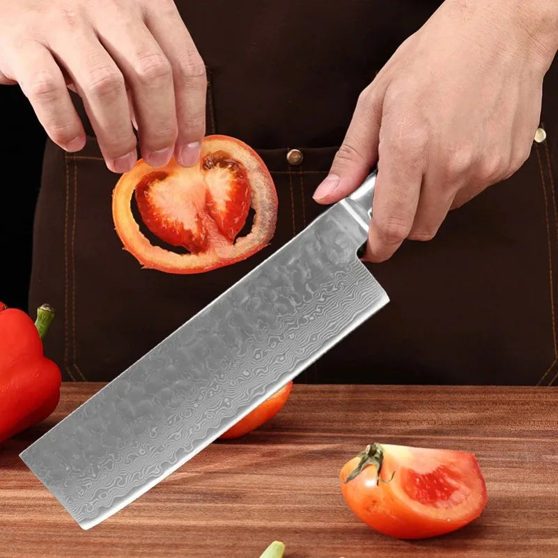 InLeung Damascus Steel Cleaver – Chinese Chef's Kitchen Knife
