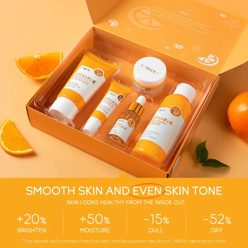 5-Piece Vitamin C Skincare Set – Serum, Eye Cream & Toner