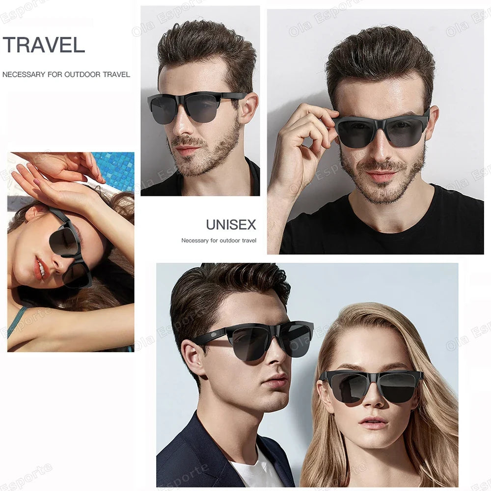 Bluetooth Smart Glasses UV Polarized Sunglasses & Headphones