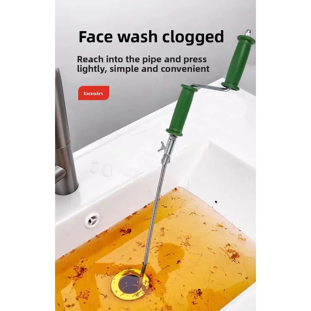 Drain Unclogging Spring Tool – Sink, Toilet & Kitchen