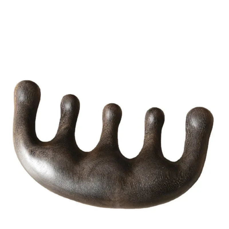 Sandalwood Wide Tooth Scalp Massage Comb | 5-Point Wood