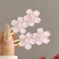 Anime Sakura Pink Flower Hair Clip – Cute Girl Barrette