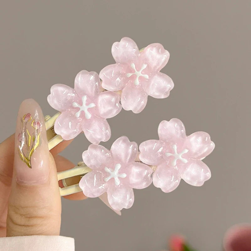 Anime Sakura Pink Flower Hair Clip – Cute Girl Barrette