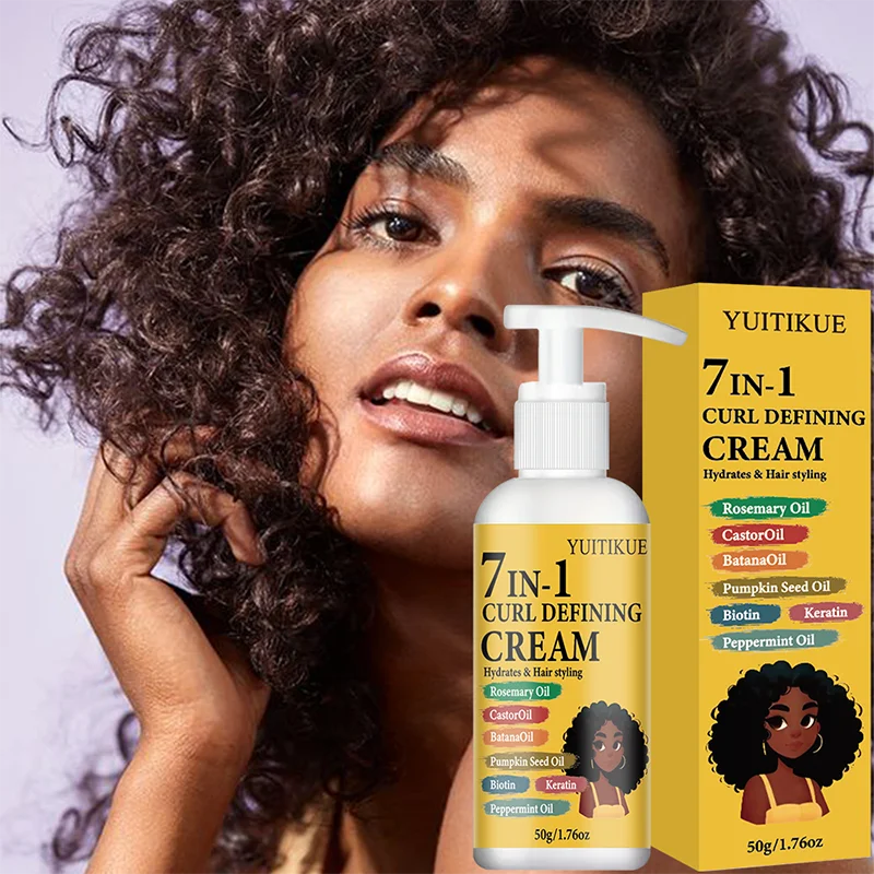 YUITIKUE 7-in-1 Curl Defining Cream | Hydrating, Bouncy Curls