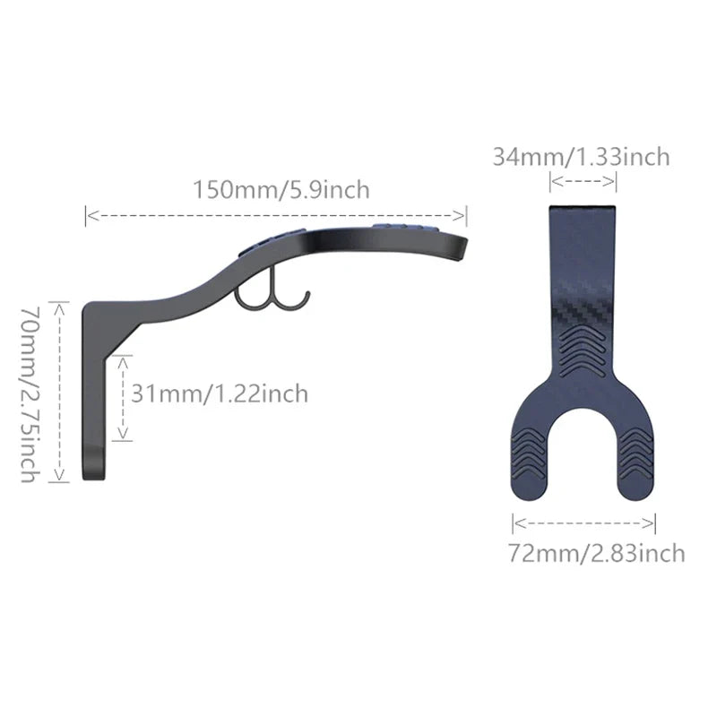 Multipurpose Wall Mount Hook – Helmet, Jacket & Bag Hanger