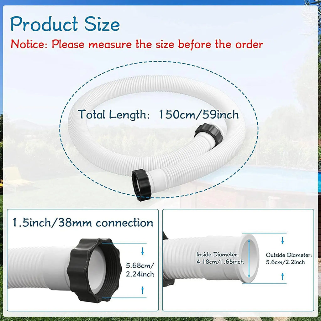 Pool Pump Hose Heavy-duty Flexible Quick-connect Parts Swimming